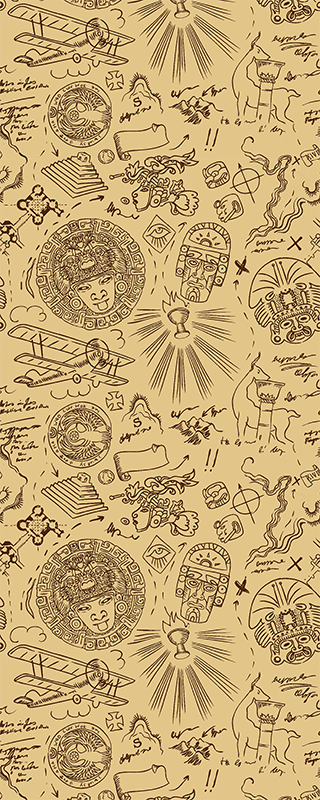 Tapis vinyle jaune aventurier des temps modernes - TenStickers
