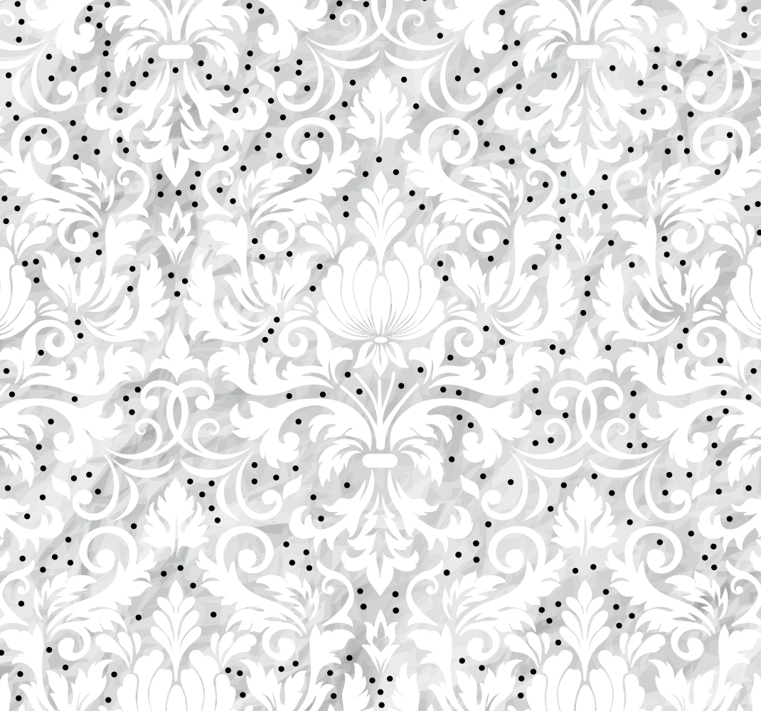 Tapis vinyle blanc élégance florale - TenStickers
