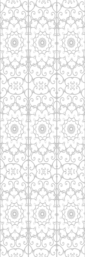 Tapis vinyle blanc motif floral - TenStickers
