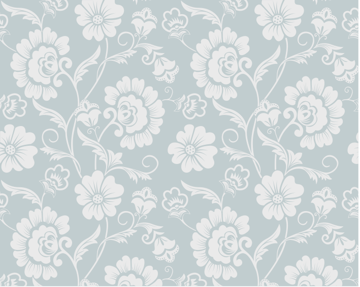 Tapis vinyle blanc imprimé floral style vintage - TenStickers