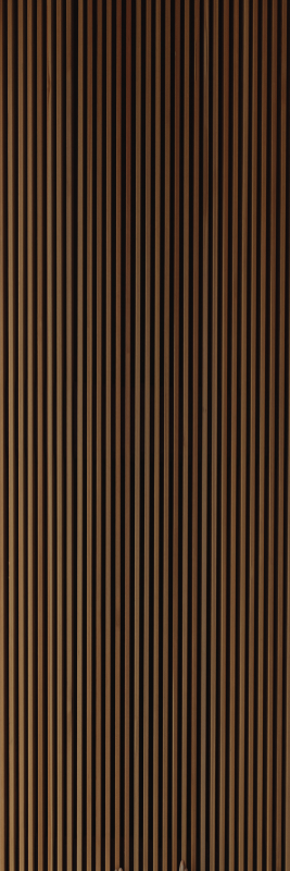 Tapis vinyle marron design vertical bois teck - TenStickers