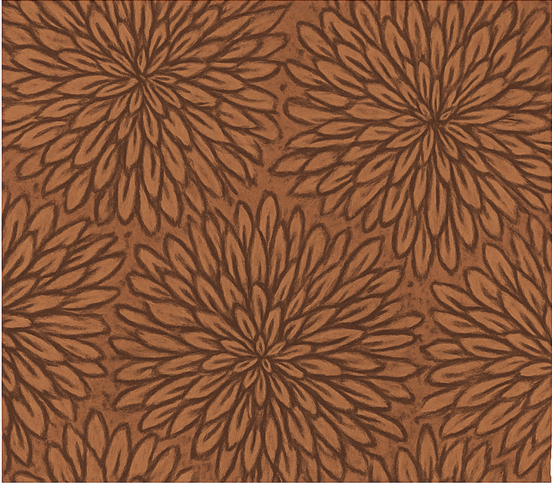 Tapis vinyle marron Éclat de corail moderne - TenStickers