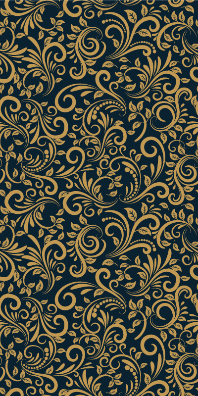 Tapis vinyle marron versace or noir - TenStickers