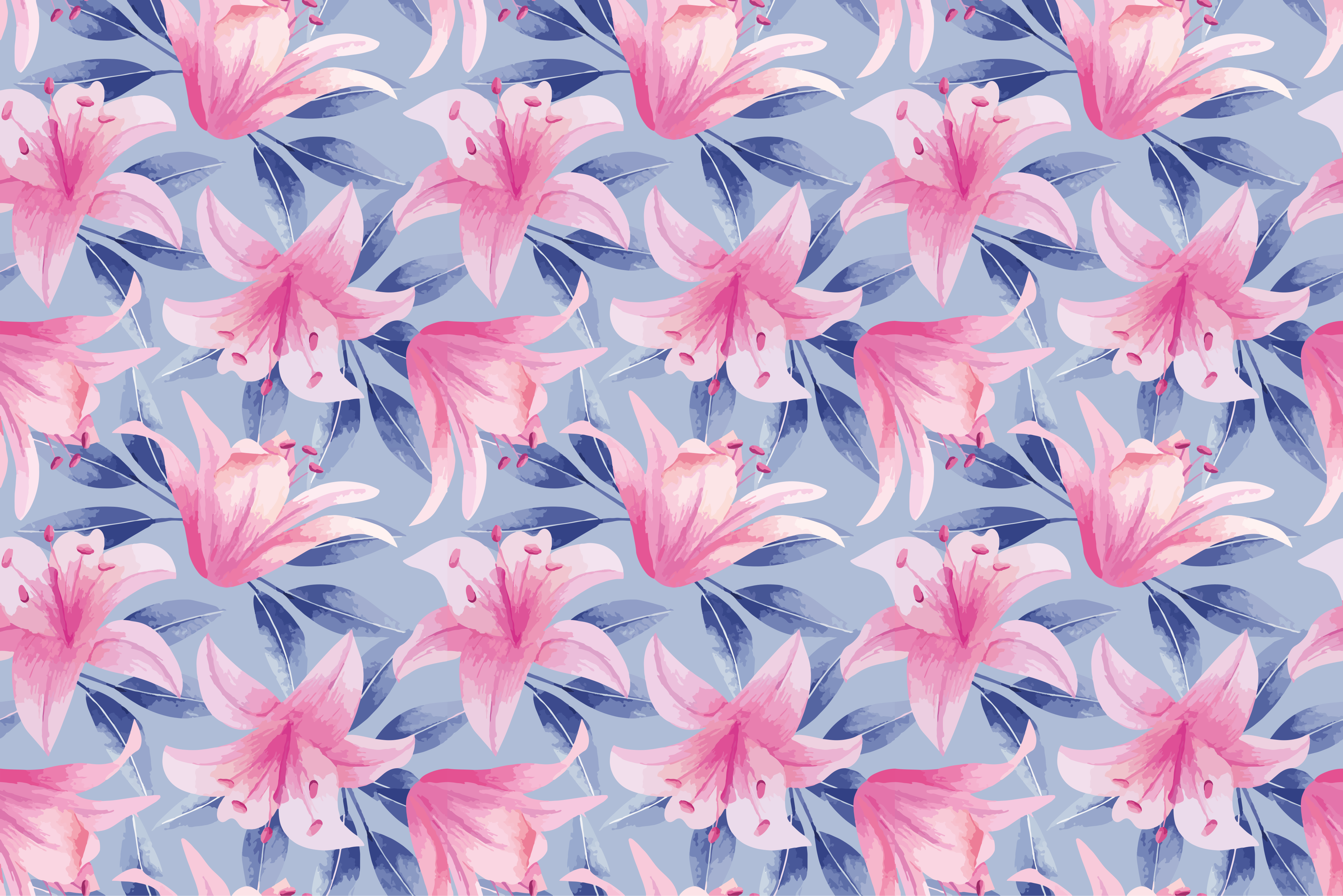 Tapis vinyle violet illustration florale aquarelle - TenStickers