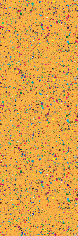 Tapis vinyle orange éclats de couleur - TenStickers