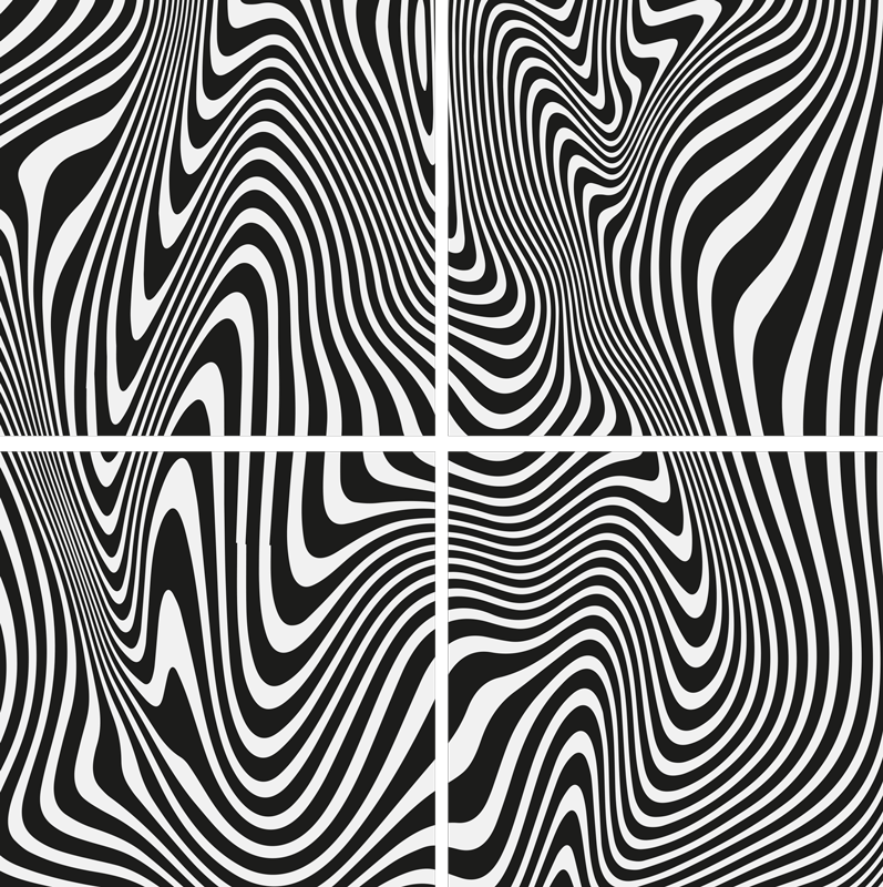 Tapis vinyle noir effet 3d zèbre - TenStickers