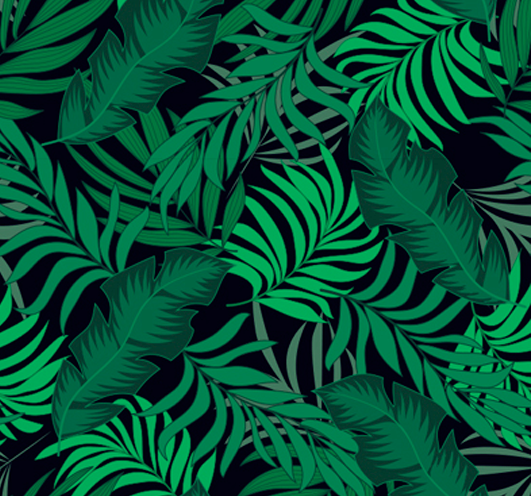 Tapis vinyle vert clés dans la jungle - TenStickers