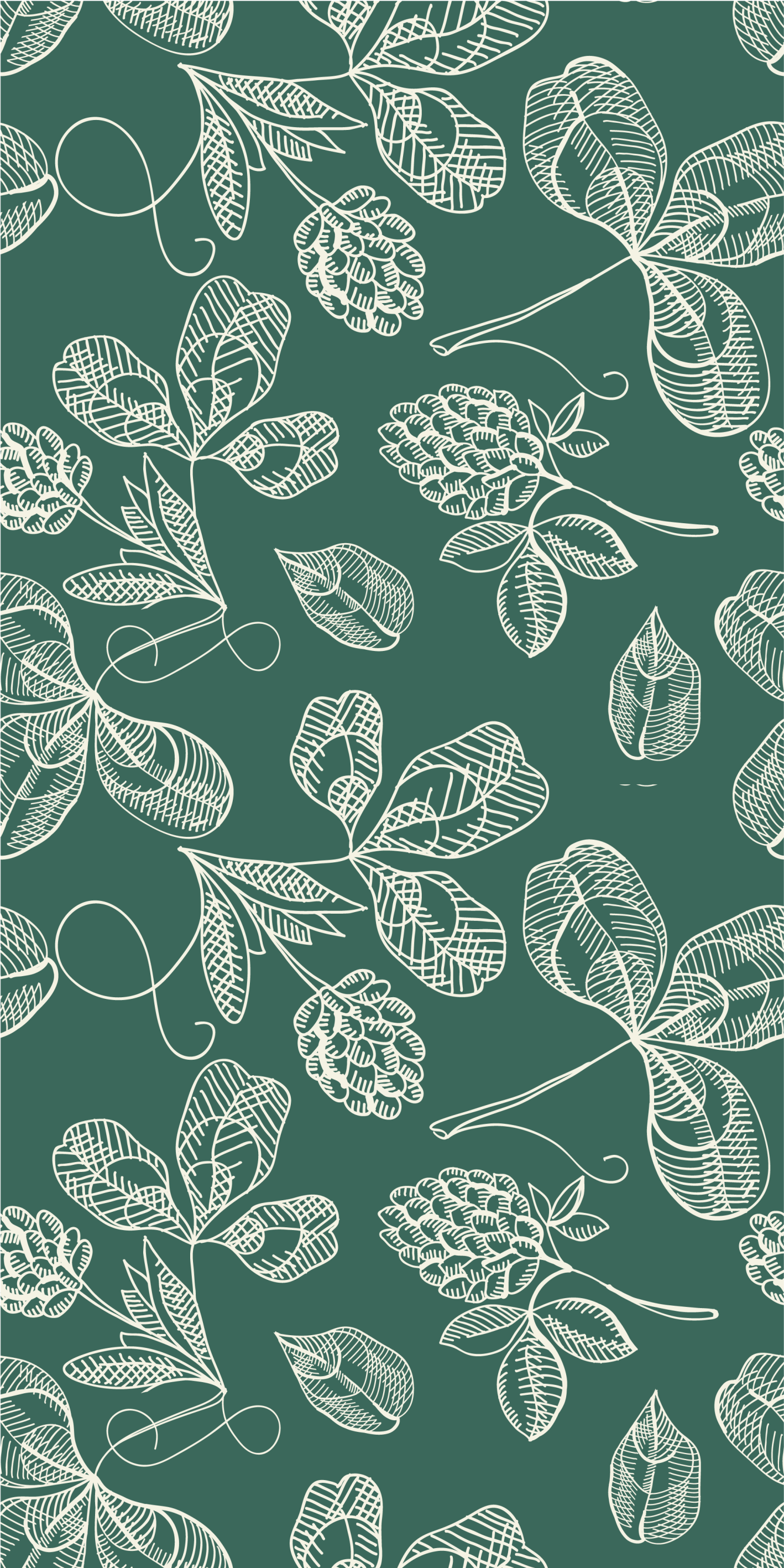 Tapis vinyle vert dessin de feuilles vertes - TenStickers