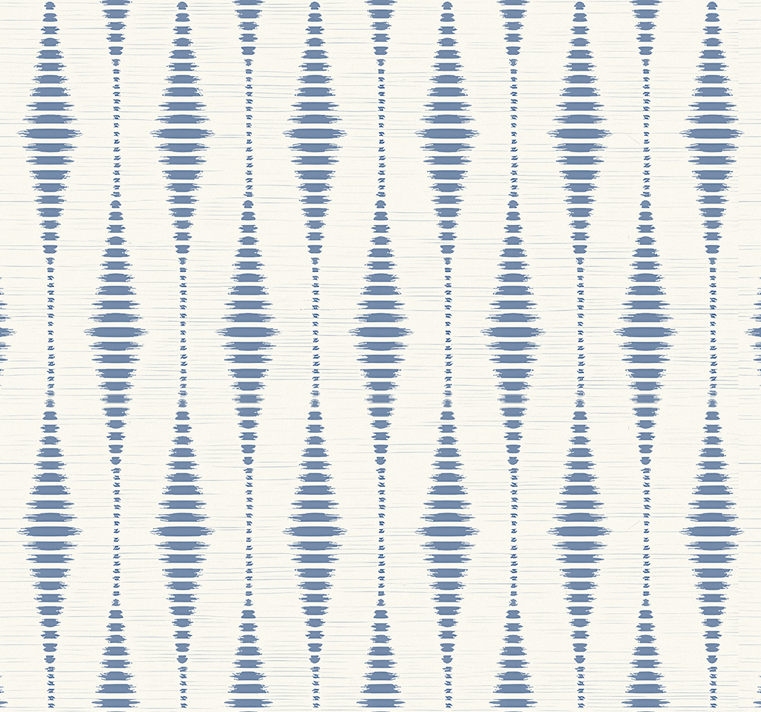 Tapis vinyle extérieur rabaul ikat bleu et beige - TenStickers