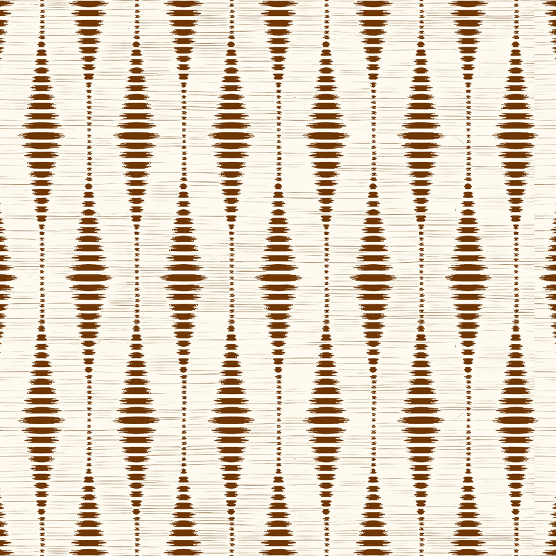 Tapis vinyle extérieur marron chocolat ikat rabaul - TenStickers