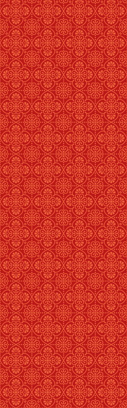 Tapis vinyle rouge motif indien rouge - TenStickers