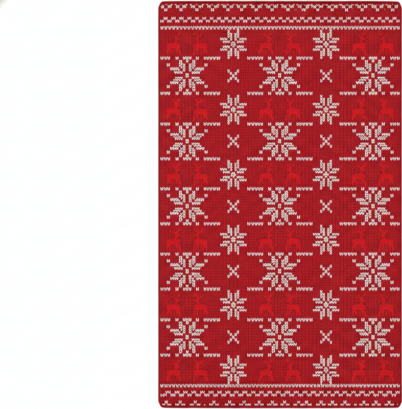 Tapis vinyle rouge motif traditionnel de noël - TenStickers