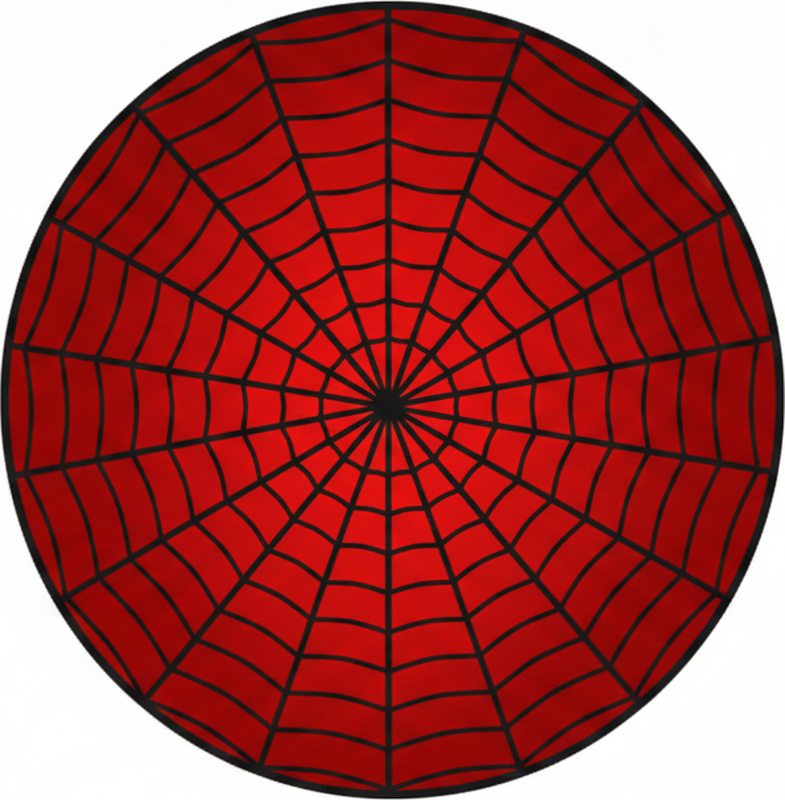 Tapis vinyle rouge toile d'araignée - TenStickers