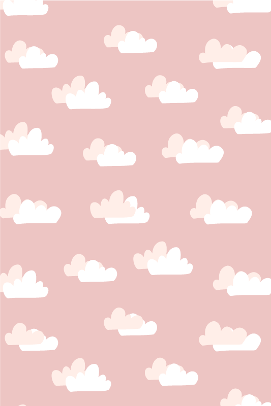 Tapis vinyle rose fond rose - TenStickers