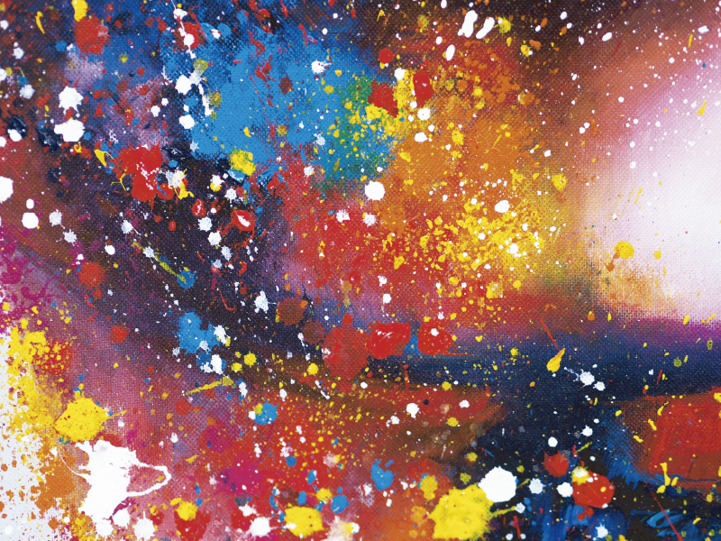 Tapis vinyle moderne peinture abstraite - TenStickers