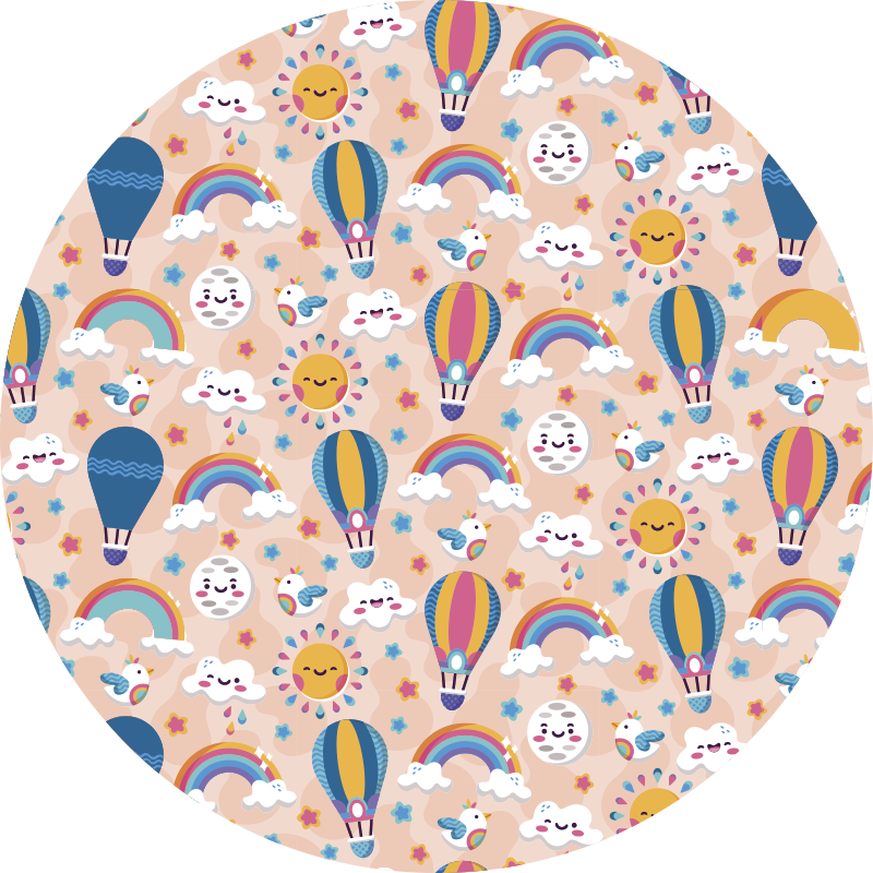 Tapis vinyle motif de ballon coloré - TenStickers
