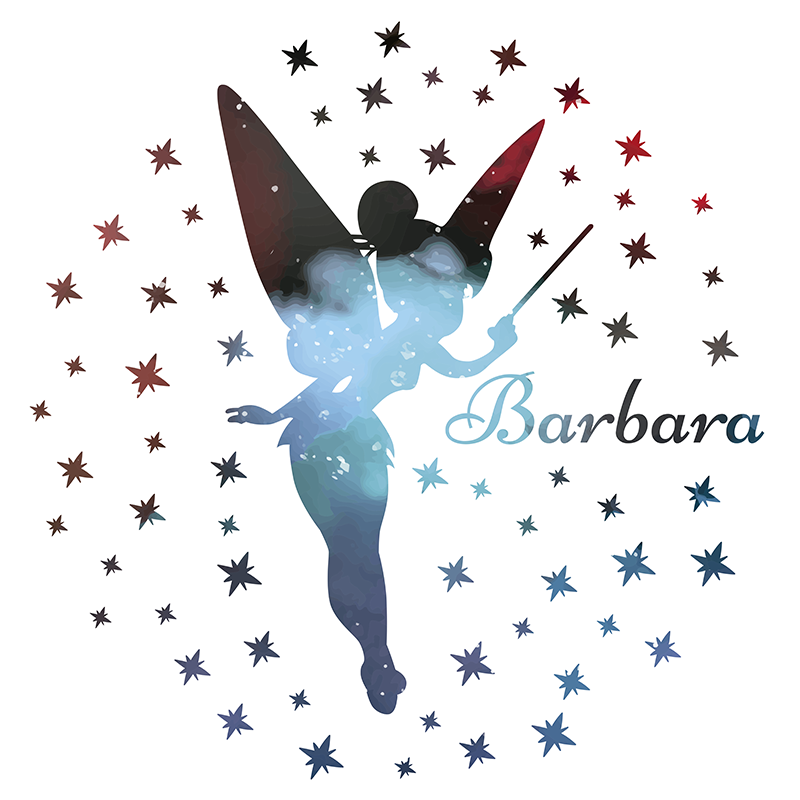 Tapis vinyle fée avec nom - TenStickers