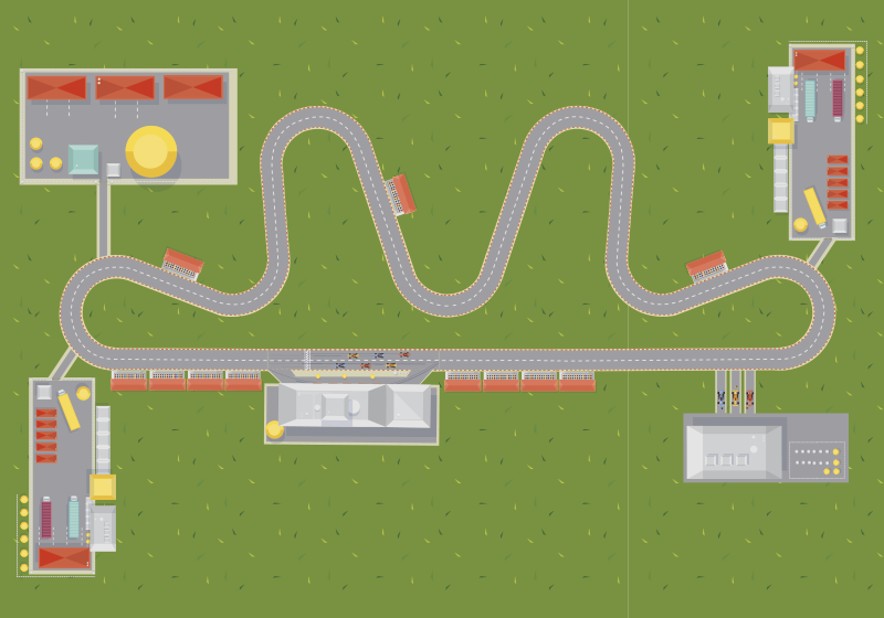 Tapis vinyle route carte routière ludique - TenStickers