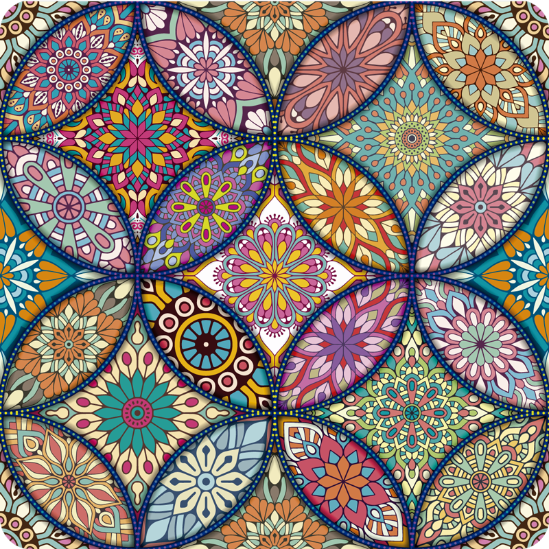 Tapis vinyle mandala motif - TenStickers
