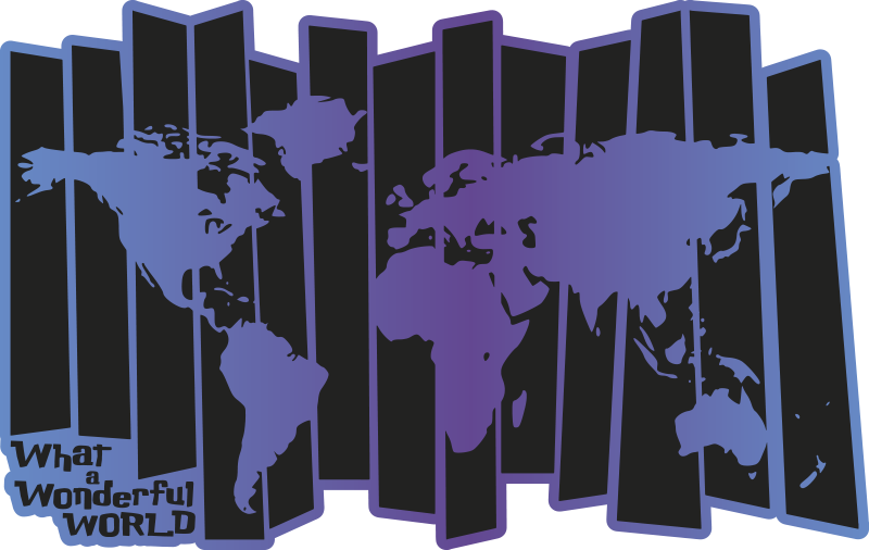 Tapis vinyle carte du monde monde merveilleux vinyl - TenStickers
