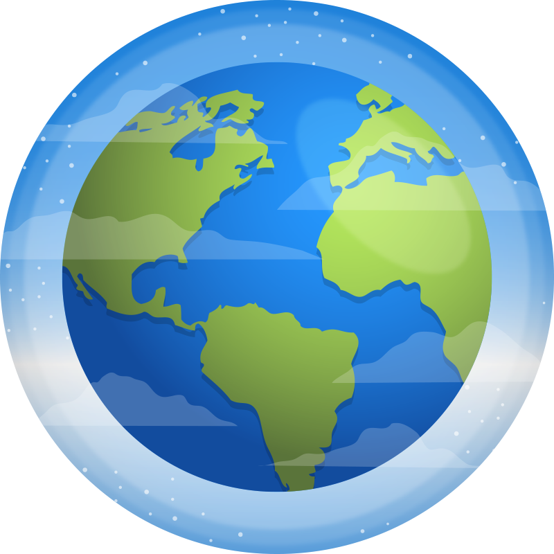 Tapis vinyle carte du monde cartographie circulaire - TenStickers