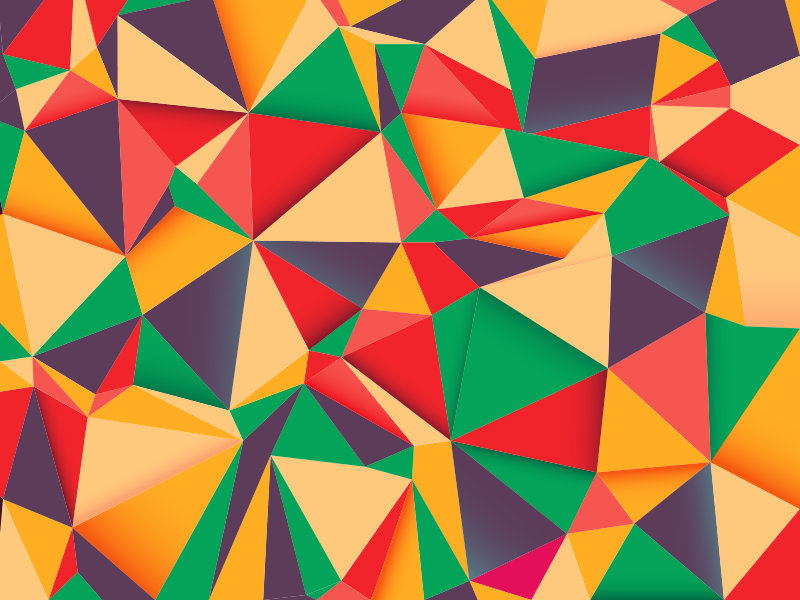 Tapis vinyle géométrique composition triangulaire colorée - TenStickers