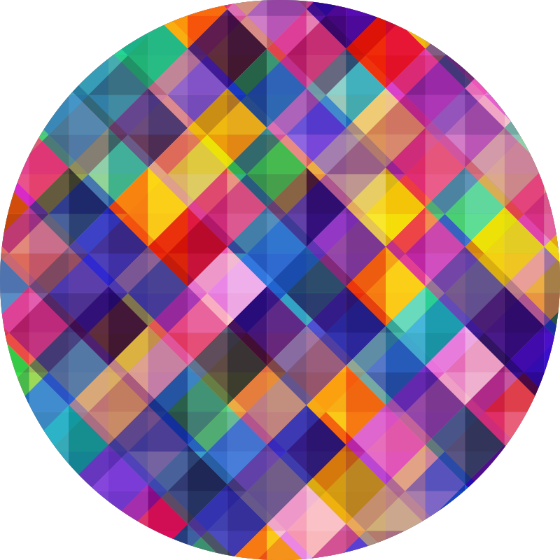 Tapis vinyle géométrique cercle coloré - TenStickers