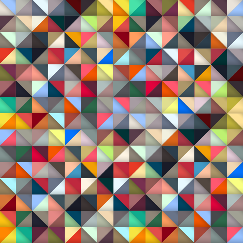 Tapis de mosaïque de vinyle triangulaire coloré - TenStickers