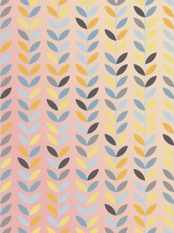 Tapis vinyle géométrique motif de feuille abstrait - TenStickers