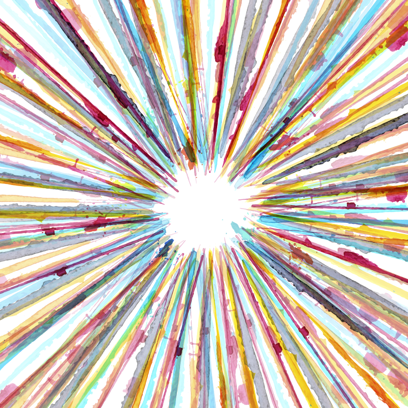 Tapis de vinyle rayé aquarelle - TenStickers