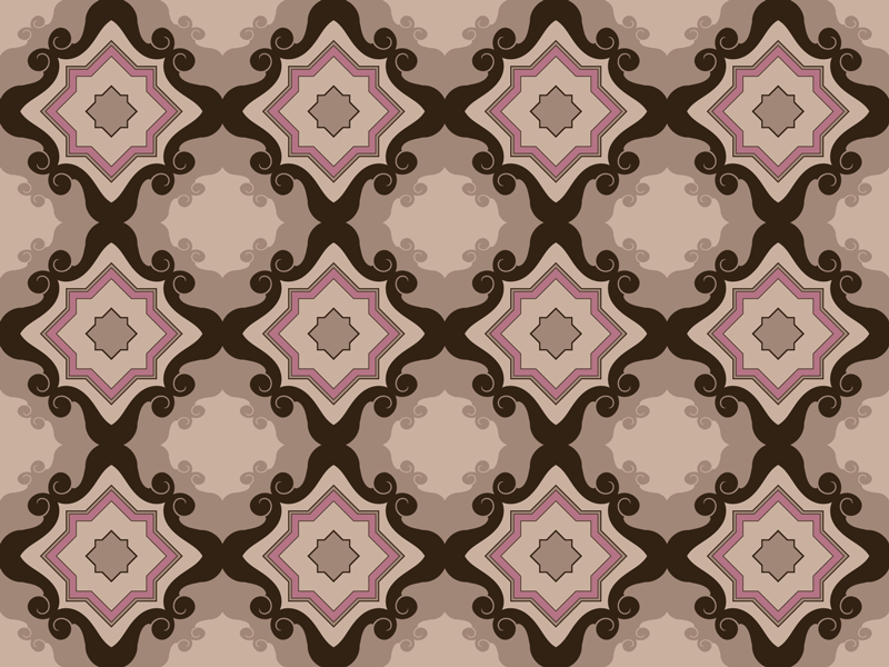 Tapis vinyle vintage merveilleux carreaux barroque - TenStickers