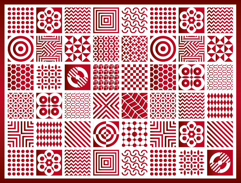 Tapis vinyle géométrique patchwork géométrique - TenStickers