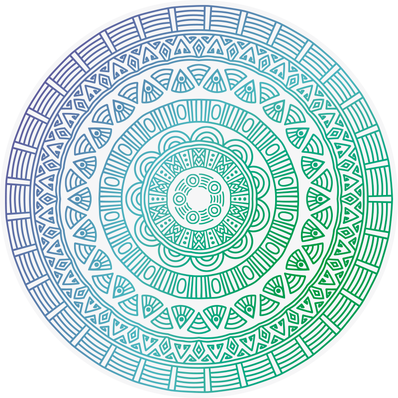 Tapis vinyle mandala motif circulaire - TenStickers