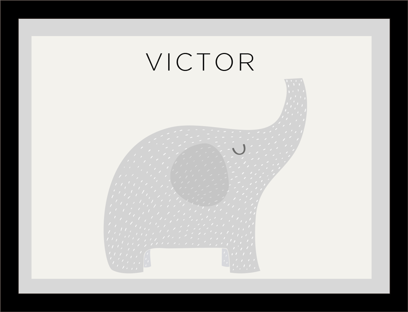 Tapis vinyles personnalisable éléphant personnalisé - TenStickers