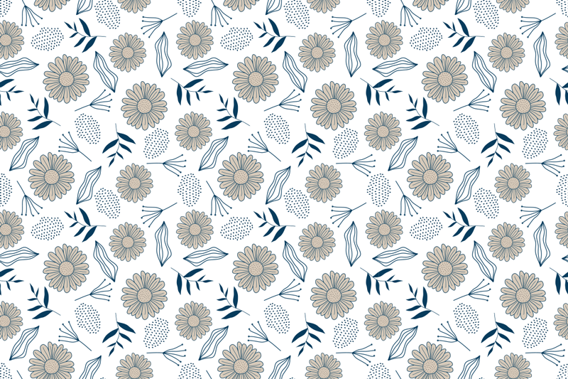 Magnifique tapis de vinyle en autocollant beige marguerite - TenStickers