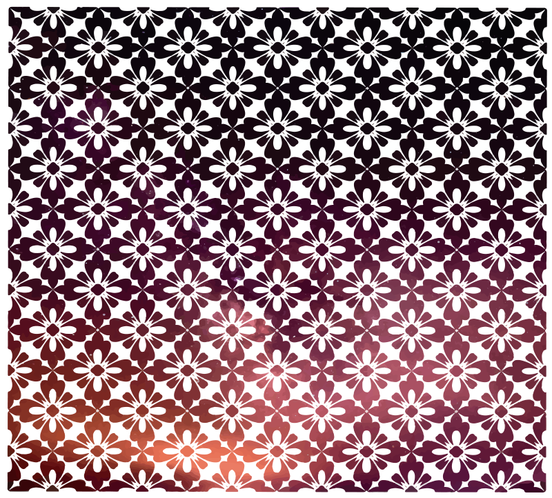 Tapis vinyle plantes ombre florale - TenStickers