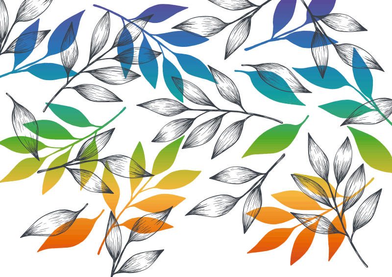 Tapis vinyle moderne arc-en-ciel - TenStickers