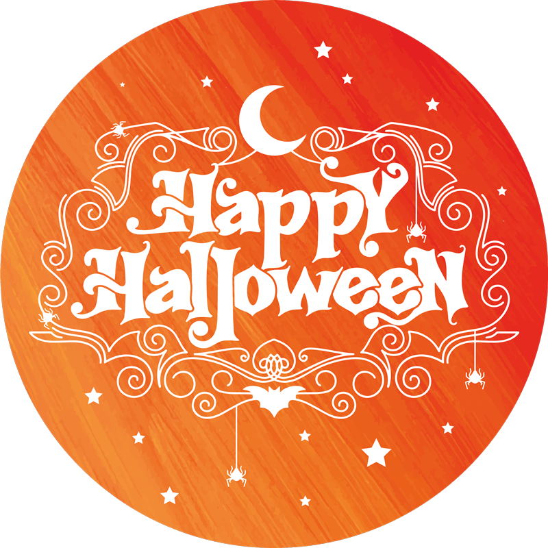 Tapis vinyle pour halloween circulaire festif - TenStickers
