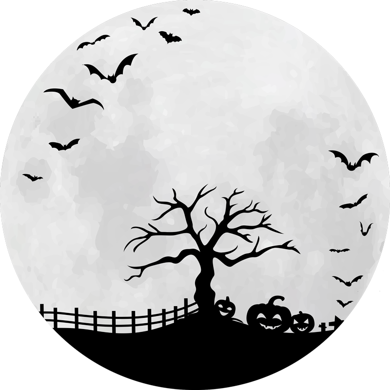 Tapis vinyle pour halloween scène d'halloween effrayante - TenStickers