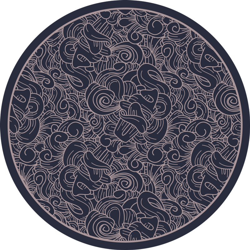 Tapis vinyle salon Abstrait paisley - TenStickers