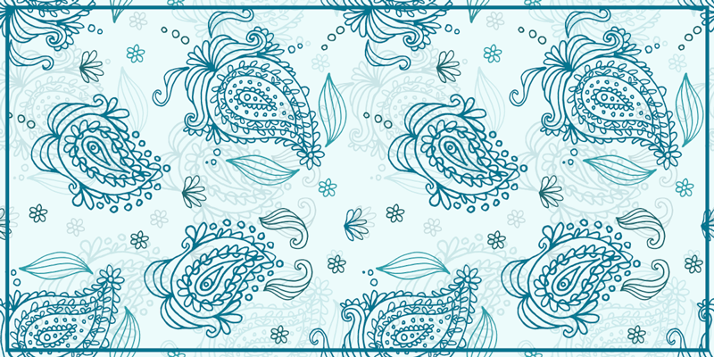 Tapis vinyle mandala harmonie paisley - TenStickers