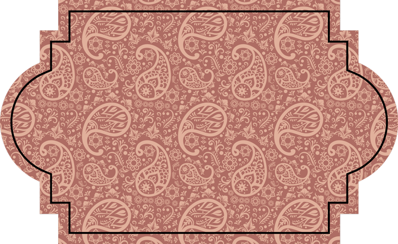 Tapis vinyle entrée motif paisley - TenStickers