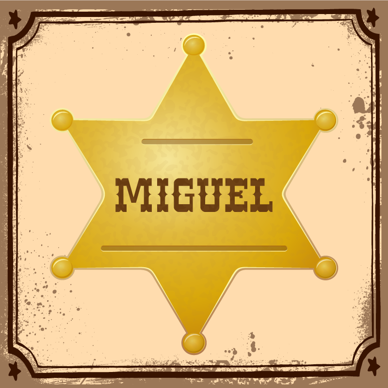 Tapis vinyle personnalisé insigne de shérif sur mesure - TenStickers