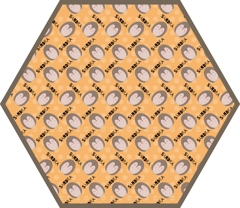 Tapis vinyle personnalisé coeurs personnalisés - TenStickers