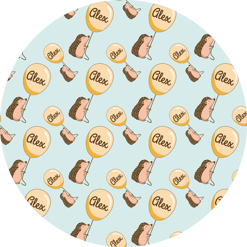 Tapis vinyle personnalisé hérisson sur mesure - TenStickers