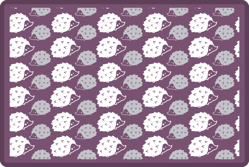 Tapis vinyle pour enfants hérissons de dessins animés - TenStickers