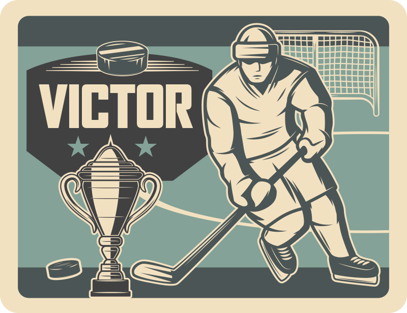 Tapis vinyle personnalisé graphique sportif personnalisable - TenStickers