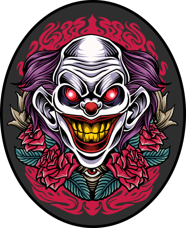 Tapis vinyle pour halloween illustration de clown - TenStickers