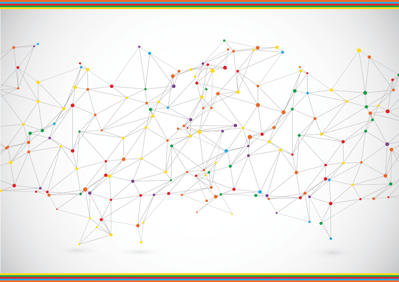 Tapis vinyle géométrique connexions géométriques - TenStickers