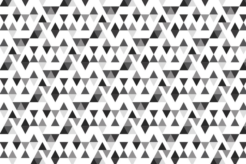 Tapis vinyle salon géométrique triangles noirs et blancs - TenStickers